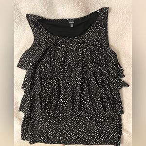 Tank top dress shirt polka dot